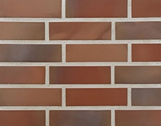 Фасадная клинкерная плитка KERAVETTE® 316 patrizierrot ofenbunt DF