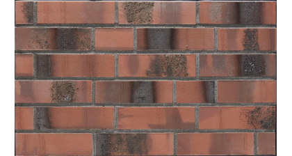 Фасадная клинкерная плитка BRICKWERK 654 flammenrot